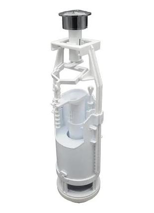 Арматура спускная zerix as-02 с двумя режимами слива (кнопка хромированная) (zx5088)