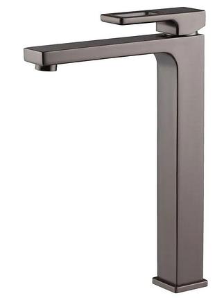 Змішувач для умивальника високий koer kb-11009-07 (колір графіт) (kr5978)