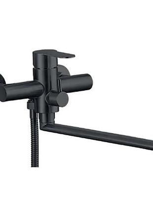 Смеситель для ванны zerix dax-006 (euro) black с нерж. стали sus304 (zx4816)