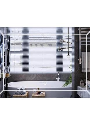 Зеркало mixxus premium cubic mr14-80x60-reverse с led touch, anti-fog, диммером, регулятором яркости (mp6648)