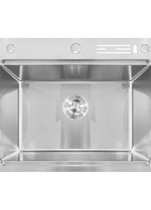 Мойка mixxus mh6050-sk nano-silver (3.0/0.8) с н.ст. со ступинкой для сумок.,з подвес.под ножи(нерж.)(mx1941)