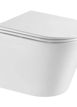 Унитаз подвесной mixxus premium bevel-0301-t3 515x355x365mm, система смыва tornado 3.0 (mp6472)