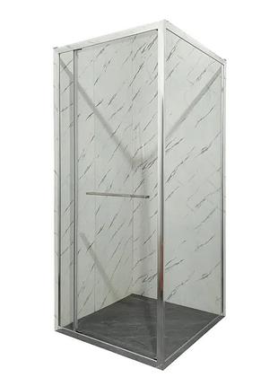 Душевая кабина без поддона mixxus premium quadro sc01-90x90x195-tr chrome прозрачное стекло 6мм (mi8290)