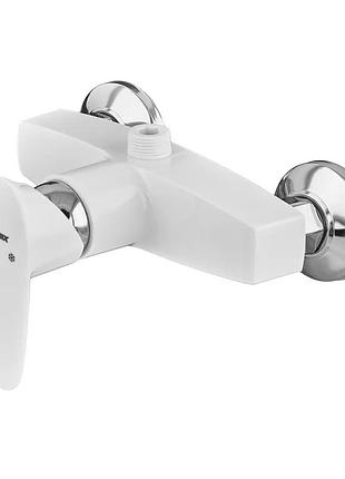 Змішувач для душа plamix cezar-003 white (без шланга, лійки та кронштейна) (pm0733)