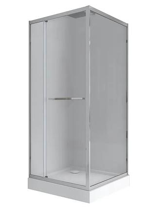 Душевая кабина с низким поддоном mixxus style sct01-90x90x200-tr chrome прозрачное стекло 6мм (mi8433)