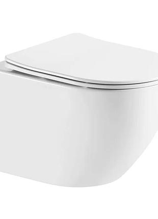 Унитаз подвесной mixxus premium ellipse-0301-t3 495x365x365mm, система смыва tornado 3.0 (mp6461)