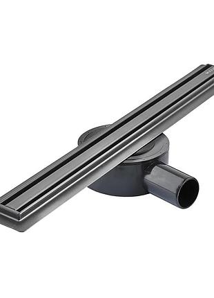 Душовий трап з нерж. сталі sus304 mixxus drain-05-50-slim black (30x500мм) (чорний) (mi6168)