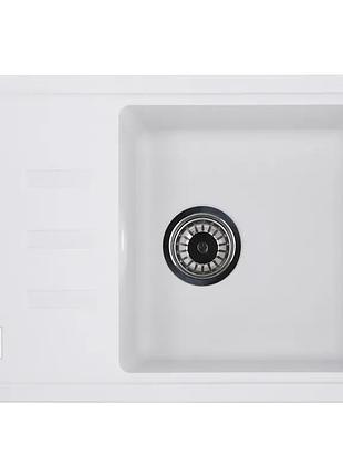 Мойка кухонная zerix zs-6243s-01 белая (zx4571)
