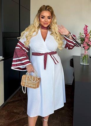 Розкішна лляна сукня