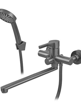 Змішувач для ванни zerix rex-006 (euro) graphite з нерж. сталі (колір графіт) (zx6120)