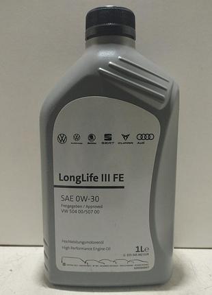 Vag масло моторное vw/audi/skoda 0w30 longlife iii fe 504.00/507.00 1л