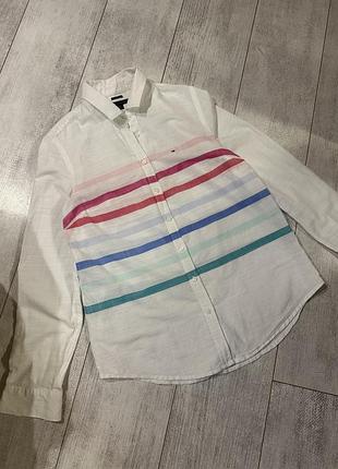 Легка жіноча бавовняна сорочка tommy hilfiger виготовлена зі 100% бавовни