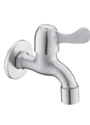 Кран для холодной воды zerix bib-001 из нерж. стали sus304 (упаковка блистер) (zx5563)