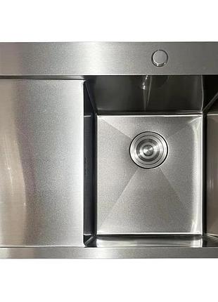 Мийка з нержавіючої сталі mixxus mh6350r nano-silver (3.0/0.8) колір нержавійка (mi7046)