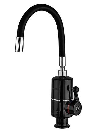 Проточный водонагреватель zerix elw06-f black с силиконовым изливом (zx5032)