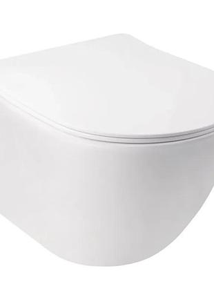 Унітаз підвісний mixxus ellipse-0306-r 520x360x365mm, система змиву rimless (mi6708)