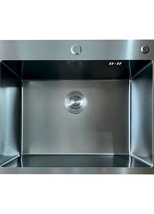 Мойка mixxus mh6050 micro decor black (3.0/0.8) из нерж. стали (цвет черный) (mi8223)