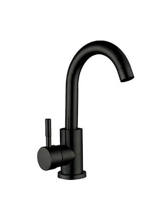 Смеситель для умывальника champion sus-011-b black с нерж. стали sus304 (цвет.черный) (ch0346)