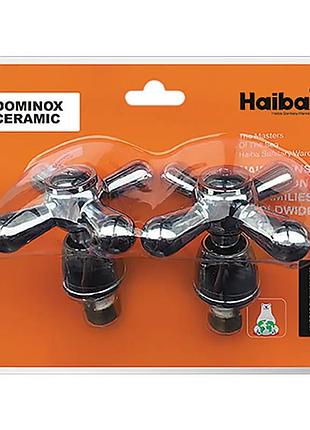 Ручки для смесителя с кран буксами (пара) haiba dominox (керамика) (hb0576)