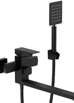 Смеситель для ванны mixxus kub-007 (euro) black с нерж. стали sus304 (mi6095)