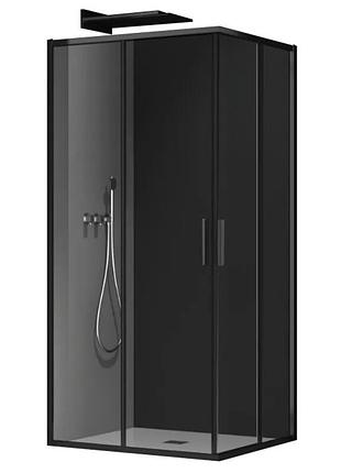 Душевая кабина без поддона koer sr sc10-90x90x195-tr-07 прозрачное стекло easy clean 6мм, графит (kr5944)