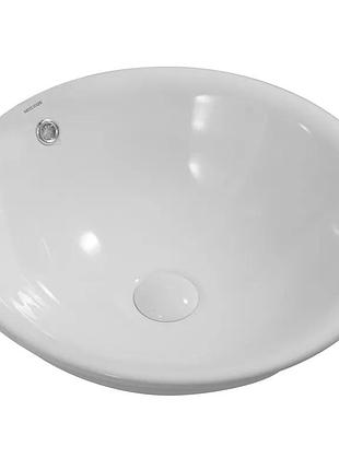 Раковина врезная на столешницу mixxus premium topper-1601 470х470х180mm с переливом (mp6571)
