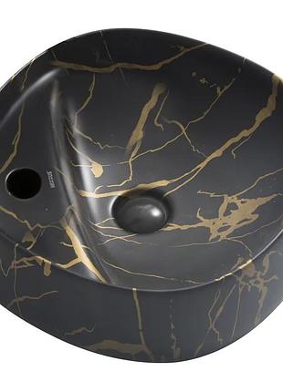 Раковина накладная mixxus premium wave-0201 marble 430х430х150mm с отверстием под смеситель (mp6536)