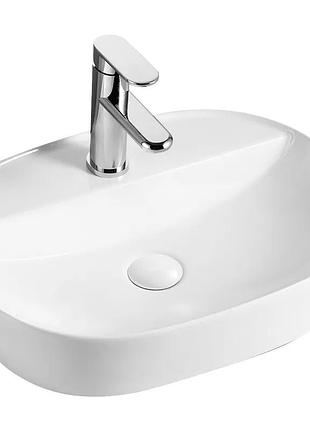 Раковина накладная mixxus premium ellipse-0203 510х375х120mm с отверстием под смеситель (mp6678)
