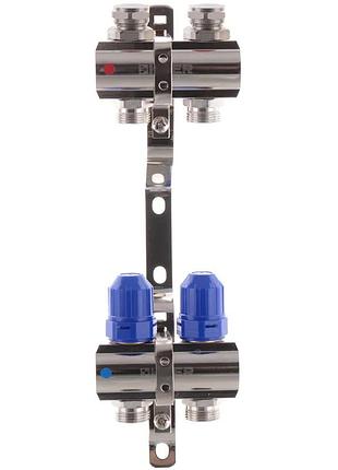 Коллекторный блок с термостатическими клапанами koer kr.1100-02 1"x2 ways (kr2628)