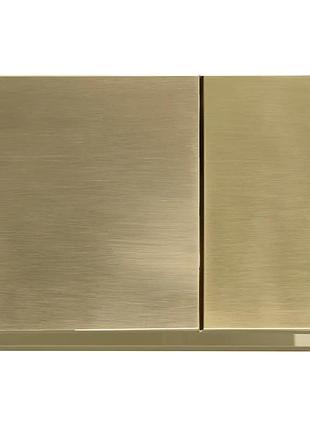 Панель змиву koer kt-0610-12 240x160x32mm пластикова, кнопка квадратна (колір матове золото) (kr6137)