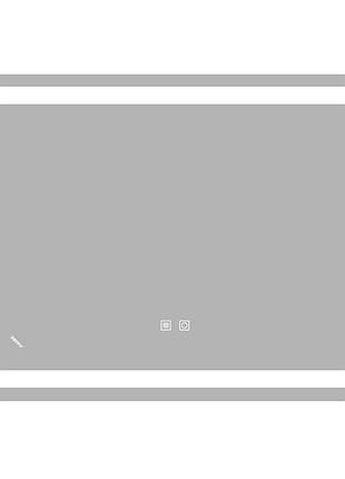 Дзеркало zerix kubix mr03-80x60-reverse з led touch, anti-fog, димером, рег. яскравості (zx6053)