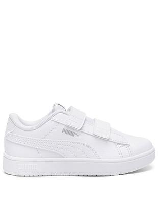 Кроссовки детские puma smash белые кожа липучки размер 33