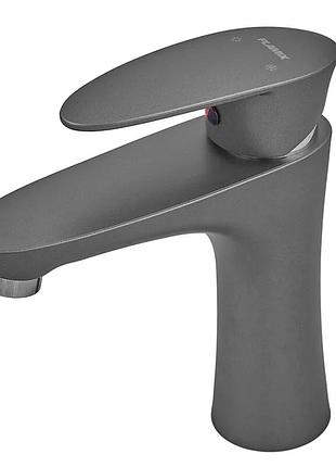 Смеситель для умывальника plamix cezar-001 set graphite с подводом (pm0688)