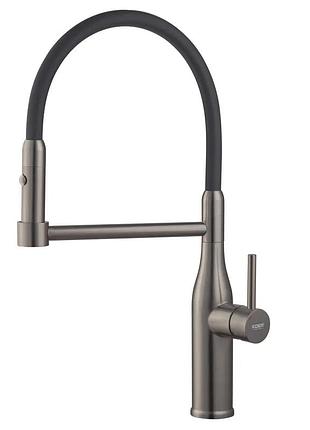Смеситель кухонный с силиконовым изливом koer ki-70005-07 (нерж. сталь) (kr3389)