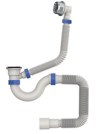 Сифон для ванни mixxus sv-03-a 1 1/2" прямоточний з пластиковим випуском та переливом (mi8200)