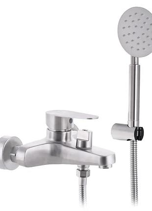 Смеситель для ванны с нерж. стали sus304 zerix asa-009 (euro) (zx3157)