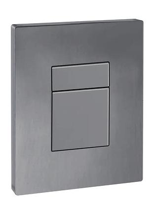 Панель смыва koer kt-0607-07 157x198x10mm пластиковая, кнопка квадратная (цвет графит) (kr5345)