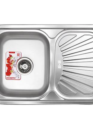 Мийка кухонна zerix z7549-08-180d (decor) (zx1607)