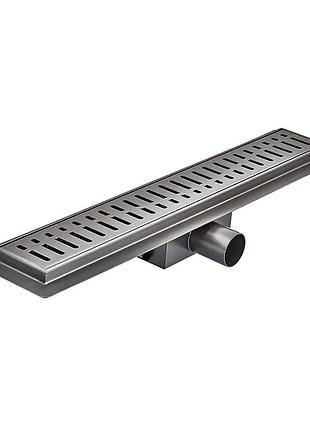 Душовий трап з нержавіючої сталі sus304 koer fd35-70x500-graphite (колір графіт) (ac0657)