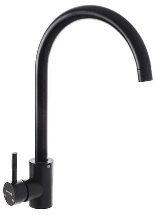 Смеситель кухонный черный mixxus sus 011-2 (ss0003)