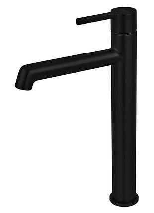 Смеситель для умывальника высокий koer kb-11029-05 цвет черный (kr5488)