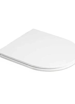 Сиденье-крышка для унитаза mixxus seat cover ellipse-bevel-2002 430х360х30mm дюропластовое быстросъемное с микролифтом (mi8427)