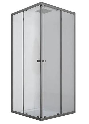 Душевая кабина без поддона mixxus cubic sc01-90x90x185-tr graphite прозрачное стекло 4мм (mi6907)