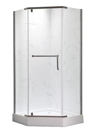 Душевая кабина с низким поддоном mixxus lines sct01-90x90x198-tr graphite new прозрачное стекло 6мм (mi8429)