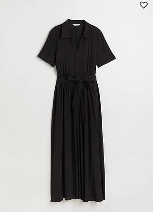 Натуральное вискозное платье макси h&amp;m