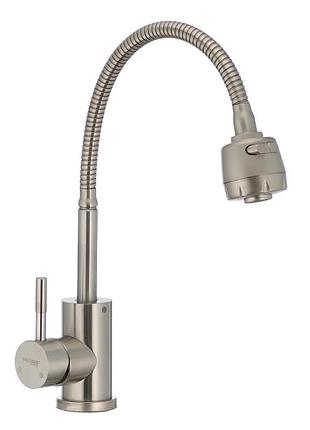 Смеситель кухонный с гибким сливом mixxus sus 011 (ss0006)