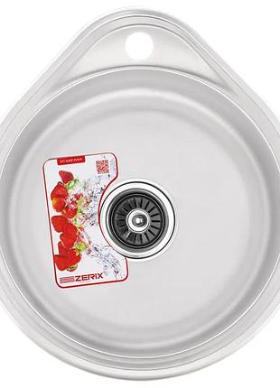 Мийка кухонна zerix z4843-08-180d (decor) (zx1599)