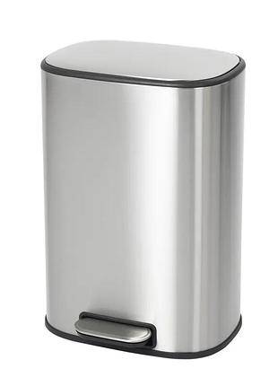 Відро для сміття з плавним закриттям овальне mixxus premium diverse-tc0112 ss color 12л (колір нержавійка) (mi7079)
