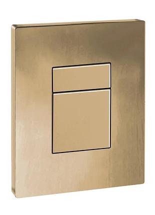 Панель змиву koer kt-0607-12 157x198x3mm пластикова, кнопка квадратна (колір матове золото) (kr5715)