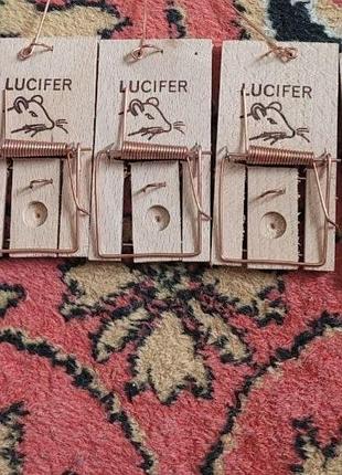 Нові дерев'яні мишоловки lucifer (5 шт.) мышеловка